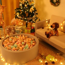 Realhaha Ball Pit Balls Stars, Play Ball Crush Proof Soft Plastic Balls for Toddlers Baby Kids Birthday Pool Tent or Dogs Playballs Pelotas 100pcs/sets