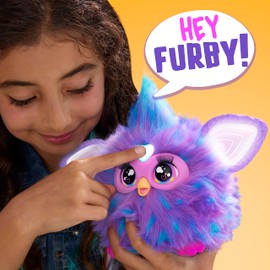 Furby (Purple), 15 Fashion Accessories, Interactive Plush Toy for Girls and Boys from 6 Years, Voice Activated, Animatronic, German Version