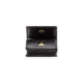 Visconti-polo 421 Genuine Quality Leather Change or key Holder/Coin Purse Pouch Tray (Black)