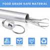 Worldity 5Pcs Reusable Toothpick, Portable Metal Toothpick, Professional Teeth Cleaning