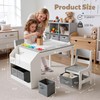 TODEFULL Kids Table and 2 Chairs Set Large Storage, Kids