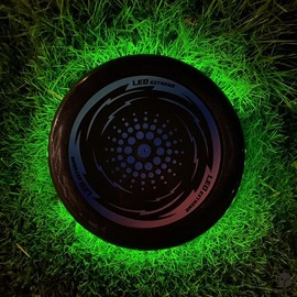 49 LEDs Flying Ring - Super Bright, Soft, Auto Light Up, Safe,  Lightweight Frisbee, Camping（5 colors available） - Color: Green light