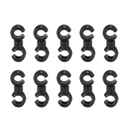 X AUTOHAUX 10pcs Bike Brake Cable Clip S Style Clamp Plastic Black for Mountain Bike Road Bicycle