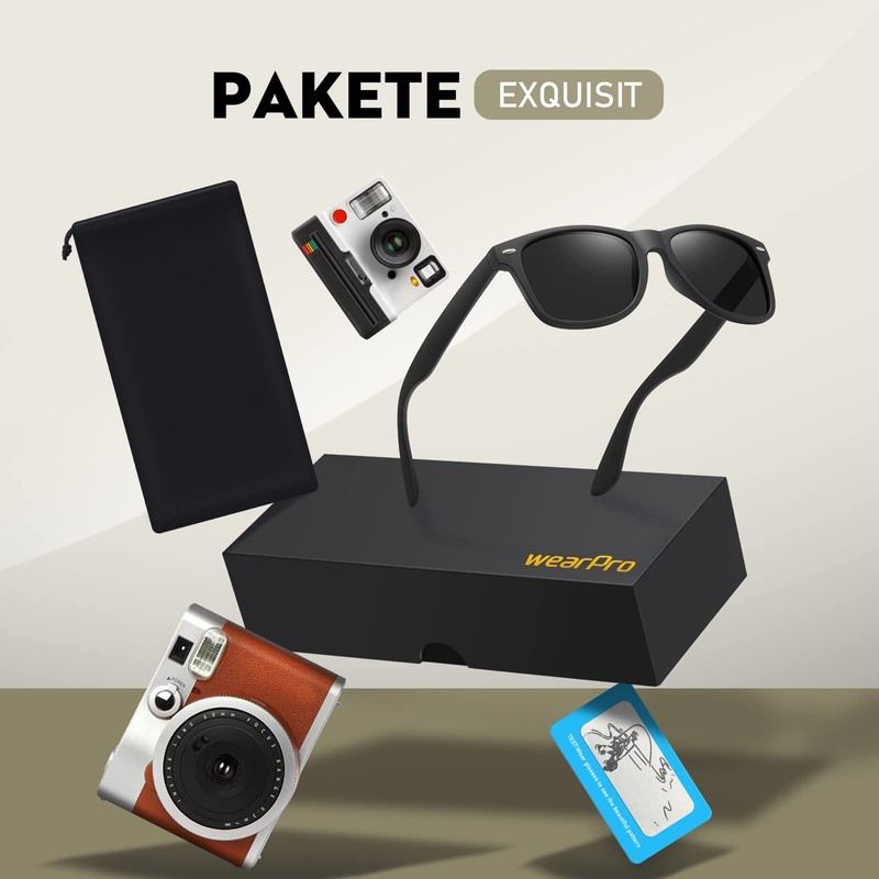 wearPro Sunglasses Men's Unisex Polarised Women's Rectangular Sunglasses Men Glasses