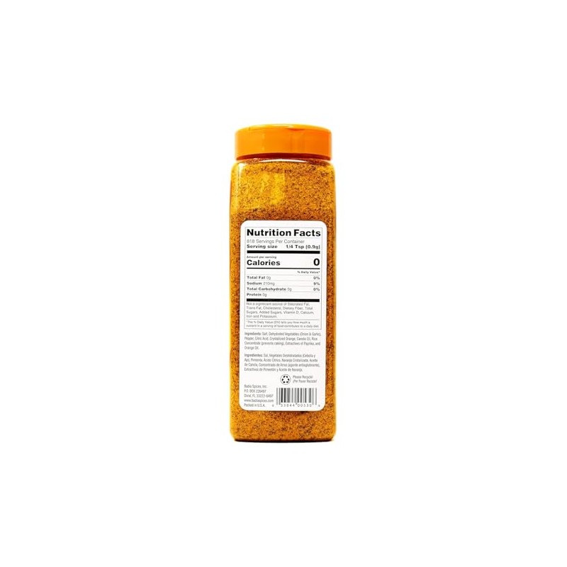 Badia Badia Orange Pepper Seasoning with Garlic and Onion, Zesty
