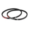 sourcing map 2 x A560 V-belt, A profile, rubber drive