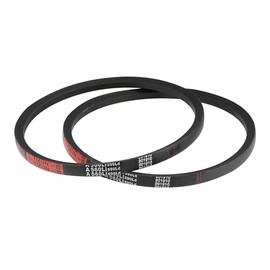 sourcing map 2 x A560 V-belt, A profile, rubber drive belt, 560 mm, inner circumference