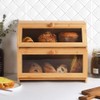 Tropic Home Supplies Double Layer Bread Box for Kitchen Countertop,