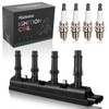 RANSOTO UF669 Ignition Coil Pack & 4 Pcs Iridium Spark