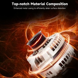 VeloxDrive Alternator Compatible with Honda Civic 2006 2007 2008 2009 2010 2011 L4 1.8L, 80A 7-Groove Pulley Clockwise Rotation, 11176, 11176N, 31100RNAA01, 31100RNAA012M2