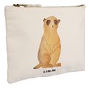 Mr. & Mrs. Panda Meerkat Make-Up Bag, White, Hand Drawn