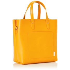 Route 2693 Mini Synthetic Leather Shoulder Tote Bag LT. Square. Light-tote-A, yellow (mustard)