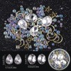 6 Wheels Mixed Sparkle Nail Art Rhinestones Diamonds Crystals Butterfly