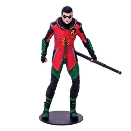 McFarlane Toys, DC Gaming 7-inch Robin Action Figure with 22 Moving Parts, Collectible DC Gotham Knights Game Figure with Stand Base and Unique Collectible Character Card – Ages 12+