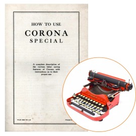 Corona No.3 Special Typewriter Instruction Manual Repro User Vtg Antique Folding