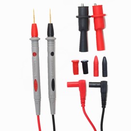 ULTRICS Multimeter Test Lead Set, PT1005 1000V 10A Multi-meter Test Probes, 2 Pcs Test Leads with Crocodile Clips and Nickel-plated Tips, Universal Testing Lead Compatible with Electric Tester