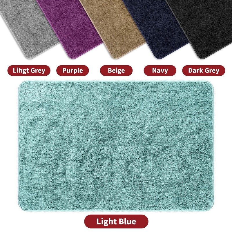 Vinsani Bath Mat Non Slip Bathroom Mat Thickened Fluffy Microfiber