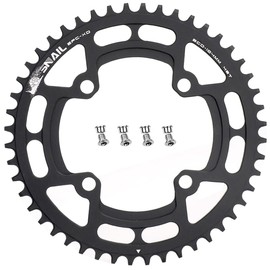 CYSKY Bike Chainring 104 BCD 30T 32T 34T 36T 38T 40T 42T 44T 46T 48T 50T 52T Narrow Wide Single Chainring for 7/8/9/10/11/12 Speed, Suit for 1x Set-up (Come with 4 Chanring bolts) (Black, 48T)