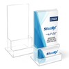 Stazilix 2 Pack Acrylic Brochure Holder Stand 4‘’, Clear brochure