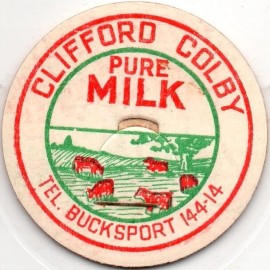 Milk Bottle Cap - Clifford Colby - (Bucksport, Maine) - TEL. BUCKSPORT  144-14