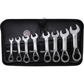BGS 30720 | Ratchet Ring Spanner Set | Switchable | SW 8 - 19 mm | 8-Piece Set