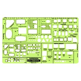 Rapidesign Plumbing Fixtures Plan Template, 1 Each (R26)