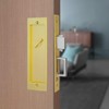 Pocket Door Hardware Mortise Lock with Pull, Privacy Recessed Handle