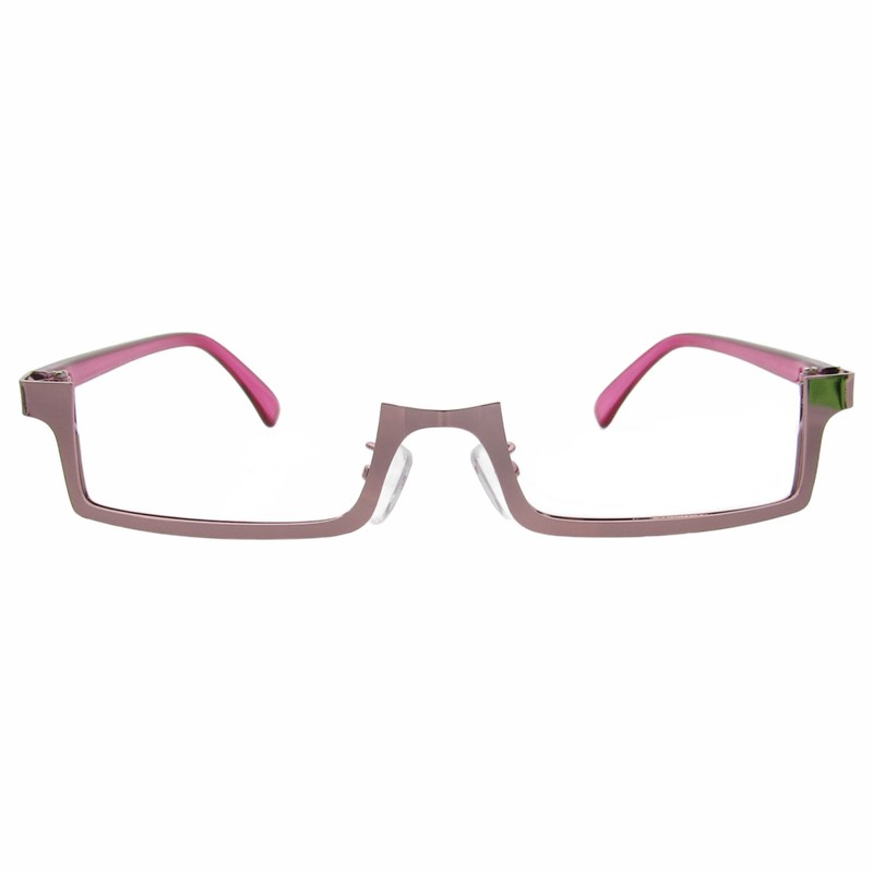 KKD Frameless Cosplay Moe Glasses Under Rim Fashion Glasses Metal