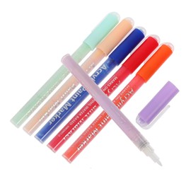WOONEKY 6pcs Nail Art Pens Nail Painting Drawing Pens for Manicure Tips for Precise Designs Portable Easy to Use for Go
