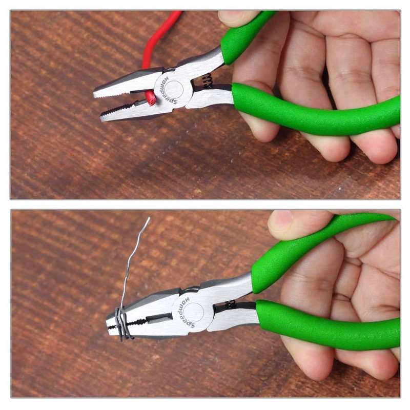 SPEEDWOX Mini Lineman's Pliers with Wire Cutter 4-1/2 Inches Multi