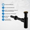 kör4u Design Siphon, 1 1/4 Inch x 32 mm, Black