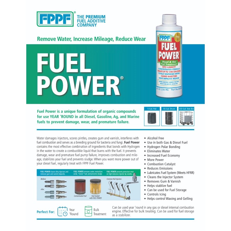 FPPF Fuel Power® 00100 Diesel & Gas Fuel Treatment –