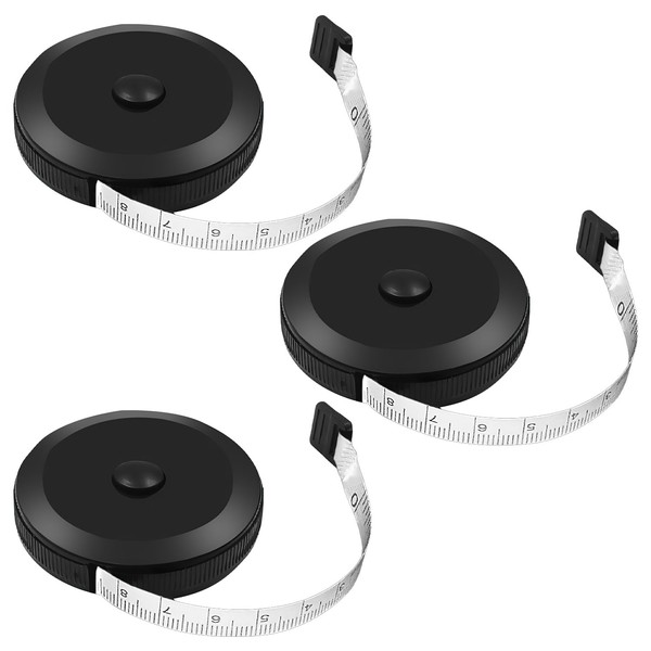 3Pcs Tape Measure Body, 1.5M/60 Inch Body Tape Measure Retractable