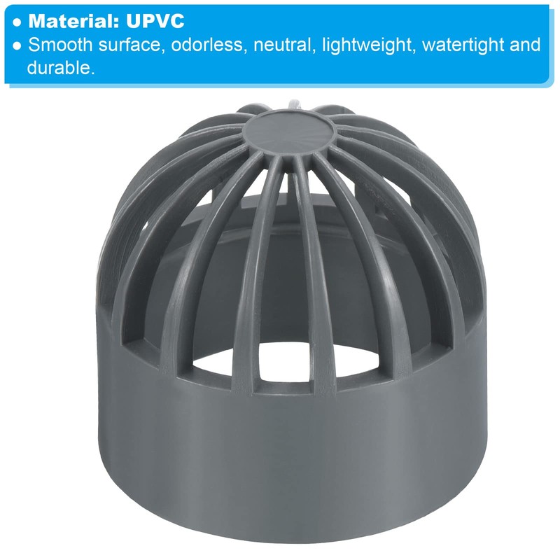 PATIKIL 40mm ID Atrium Drain Grate Cover, 2 Pack Round