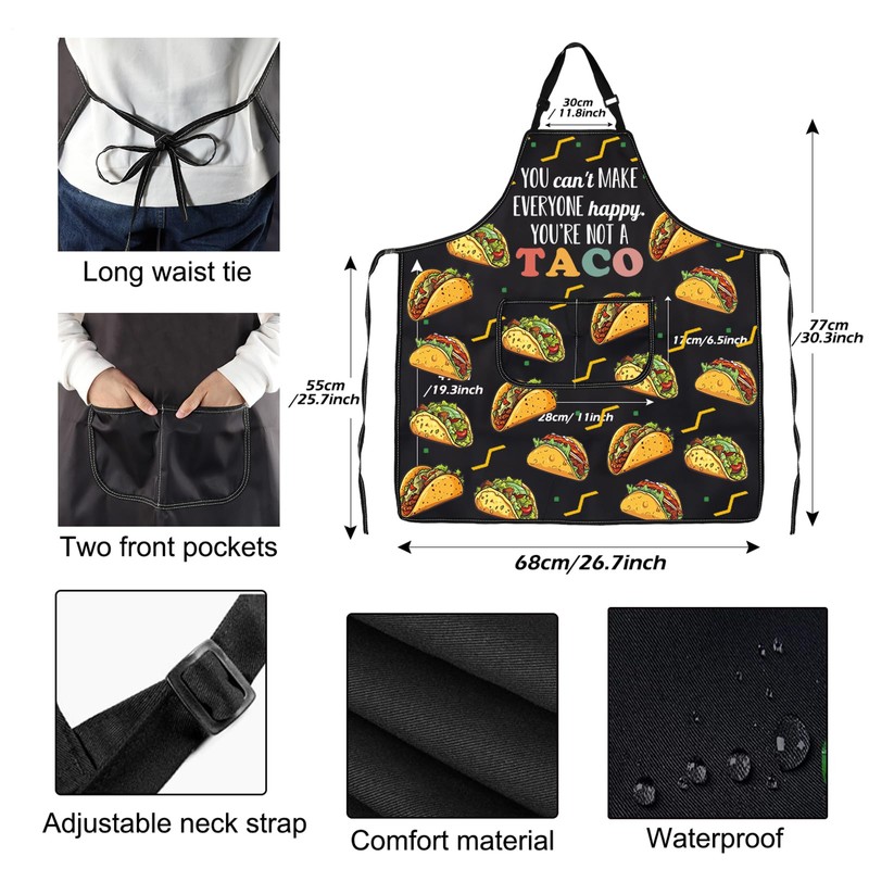 Tacos Kitchen Apron Tacos Inspired Gift Mexican Food Lover Gift