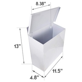 NACH Mailboxes for Outside Wall Mount, 11.5 x 5 x 13 inches, White Mailbox for Door, Waterproof Mailbox for Outside - The Chelsea Mailbox