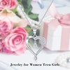 Romavan Heart Initial Necklaces for Teen Girls, S925 Sterling Silver