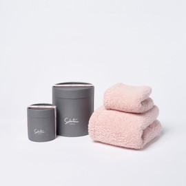 Growing Towel "feel" Face Towel + Petite Face Gift Box Set (Lotus (Pink))