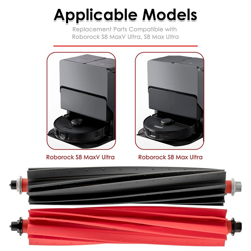 (4 Pack) S8 MaxV Ultra Roller Brushes for Roborock S8