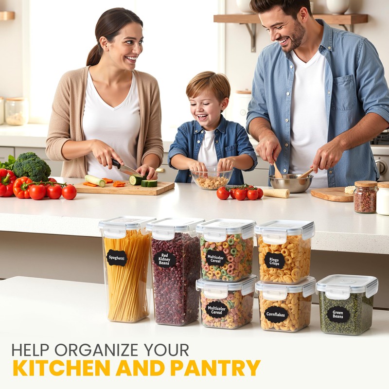 KICHLY Airtight Food Storage Containers Set with Lids – 24