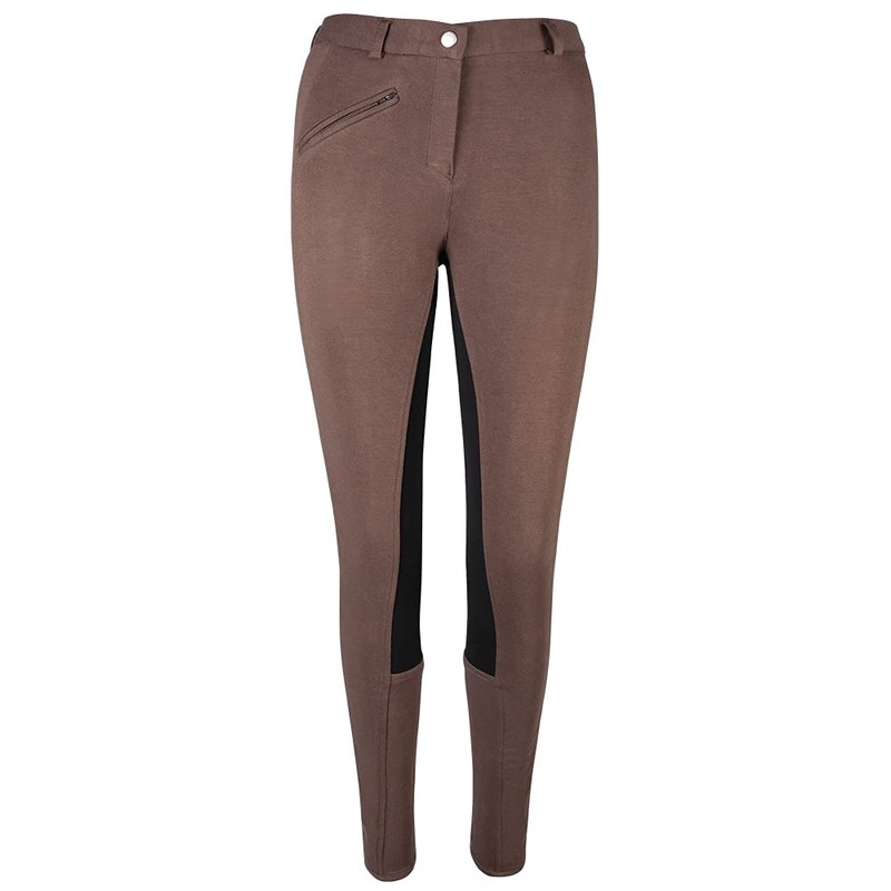 PFIFF Women's Pfiff Vollbesatzreithose, Blau-schwarz 128, Brown (Brown/Black), 128 (EU)