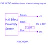 zpldAIAOSI Hall Effect Proximity Sensor, PNP NO, Magnetic Proximity Switch,
