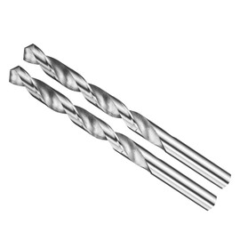 METALLIXITY Drill Bit (9mm) 2Pcs, 4241 High-Speed Steel Straight Shank Uncoated (Bright) 118° for Wood Plastic Iron Copper Aluminum Low Soft Metal