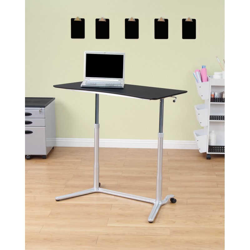 Calico Designs 51230 Sierra Height Adjustable Desk, Silver/Black 37.5 Inch