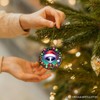 Galactic Winter Alien Ceramic Ornament, Festive Christmas Space Gift and