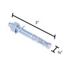 Vestil AS-383-4PK Steel Concrete Sleeve Anchor Bolts 4 Pack 3/8