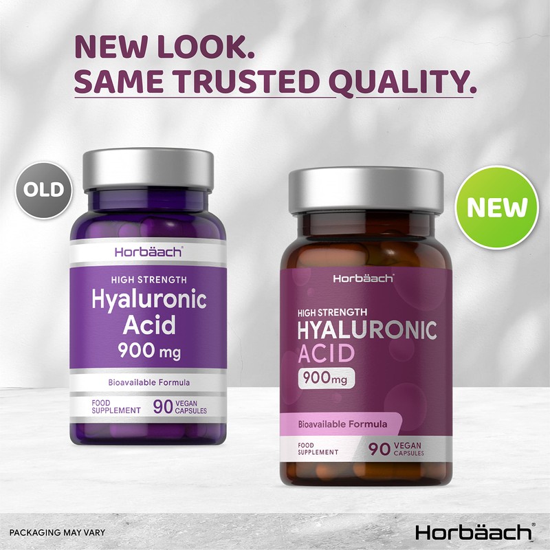 Hyaluronic Acid Supplement 900mg | 90 Vegan Capsules | High