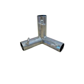 1-3/8" Low Peak 102 Degree Angle Canopy Fittings with Eyebolts (Receives 1-3/8" Diameter Pipe) (3-Way Corner Angle)