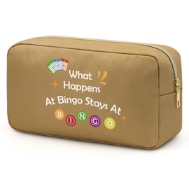 Funny Bingo Lover Gift Makeup Bag Bingo Gift for Women Gambler Gift Cosmetic Bag Bingo Game Lover Gift Bingo Gambling Gift for Bingo Player Bingo Themed Gfit Graduation Gift Travel Cosmetic Pouch