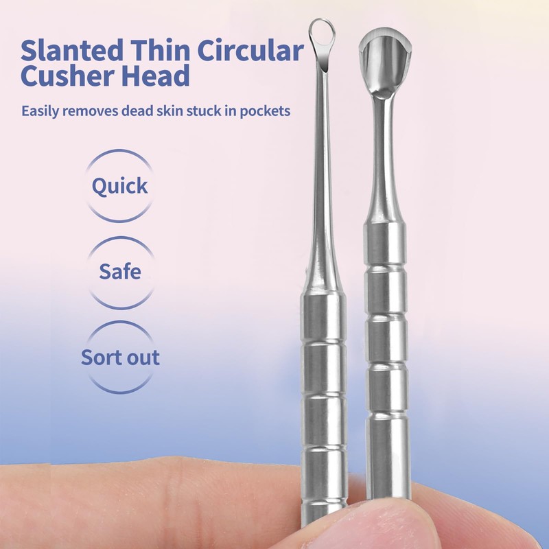 Wjelet 2 in 1 Manicure Cuticle Pusher Ring Design Suitable